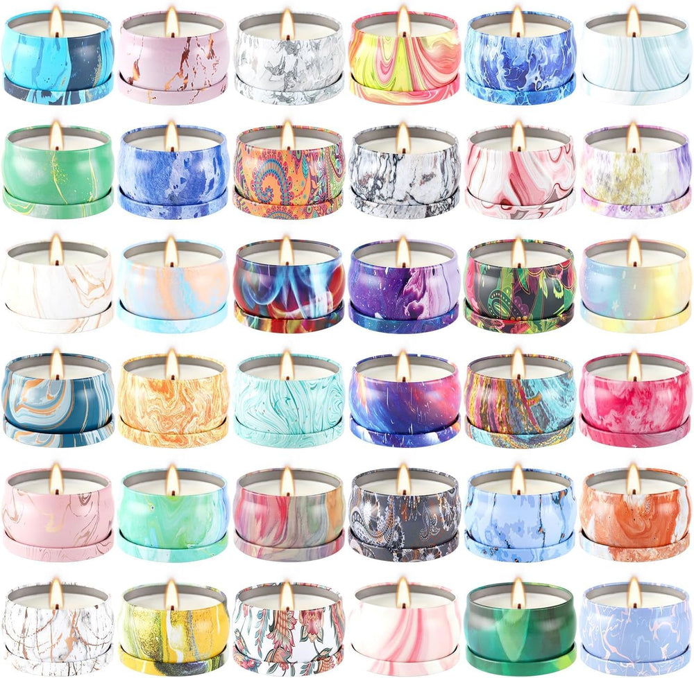 YOROXRG 36 Pack Scented Candles,Soy Wax Travel Tin Jar Candles,Aromatherapy C...