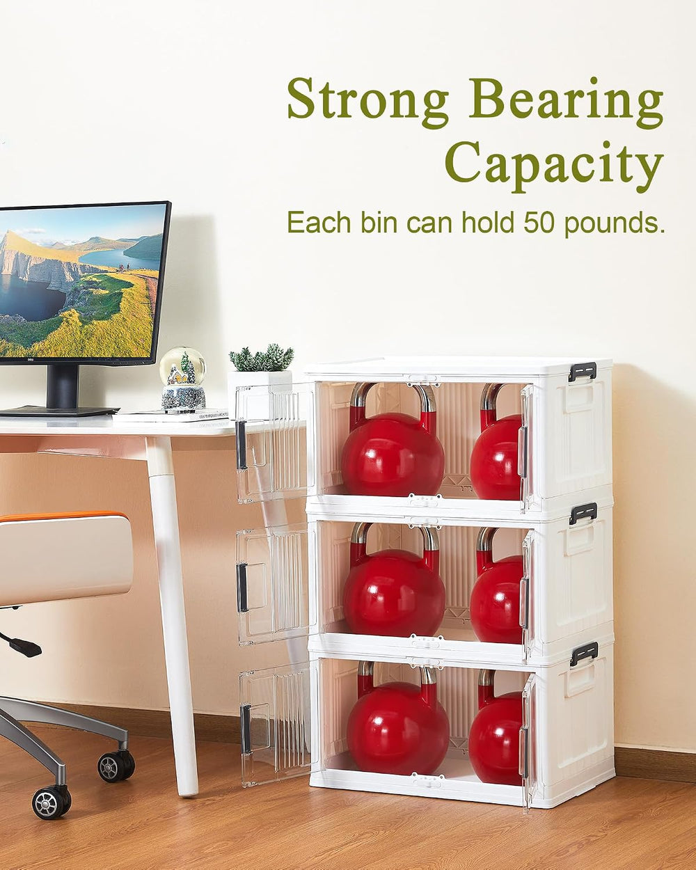 OlarHike 144QT Storage Bins with Lids for Closets, Office, Home, 3 Pack