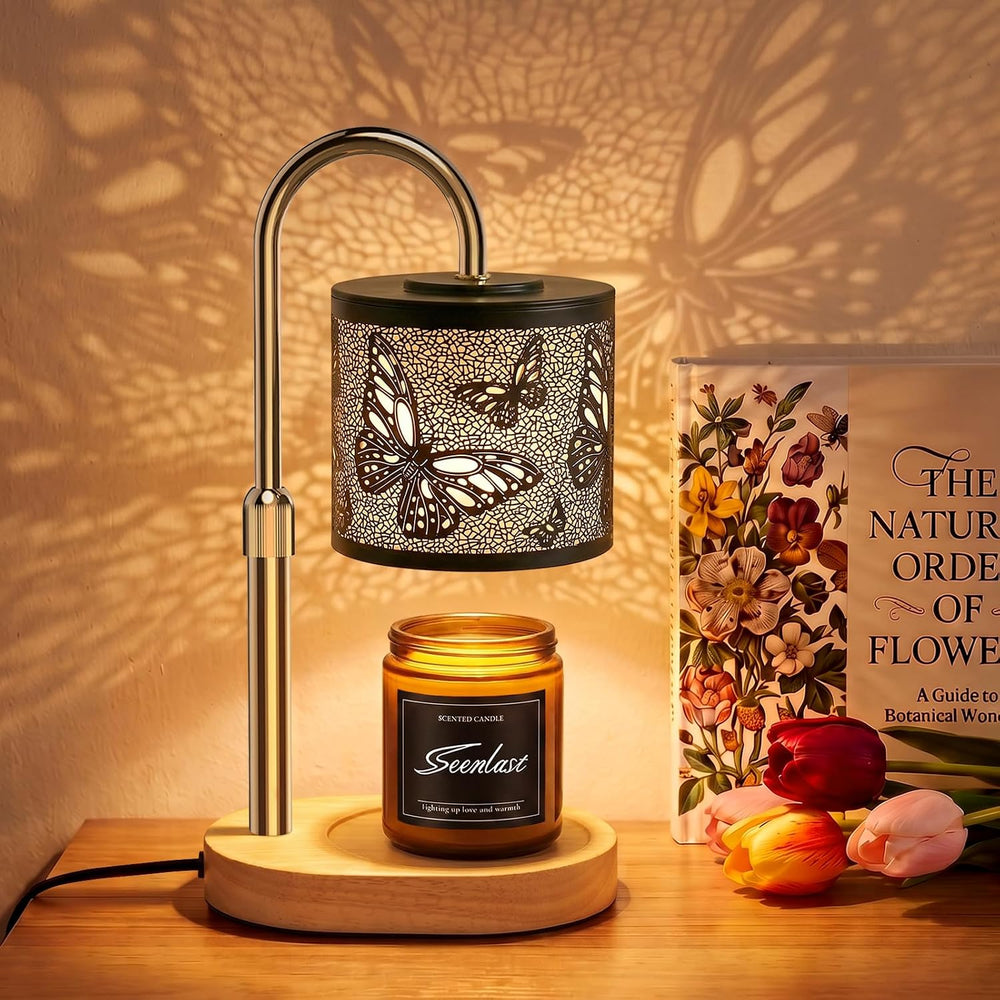 Butterfly Candle Warmer Lamp with Dimmer Adjustable Height,Home Decor Gifts f...