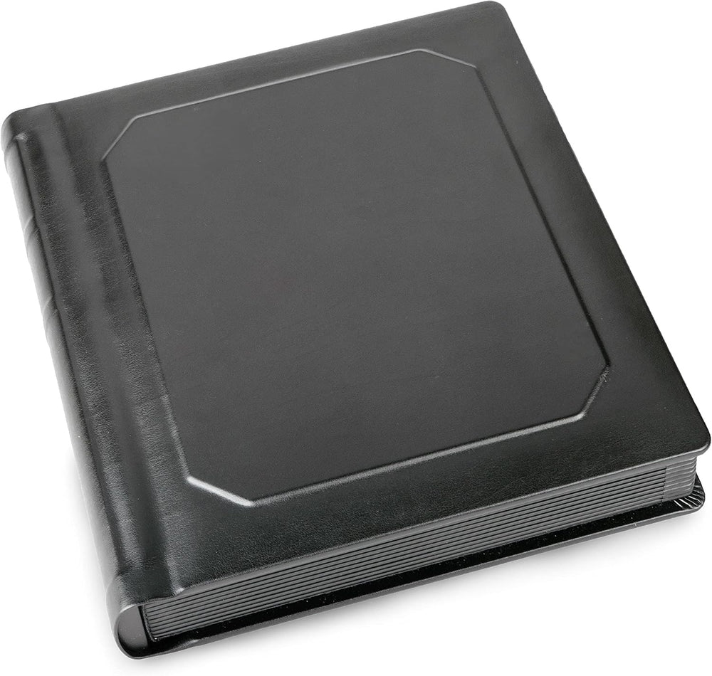Professional Leatherette Bound Slip-in Photo Album 8x10 (10 Page), Black/Black