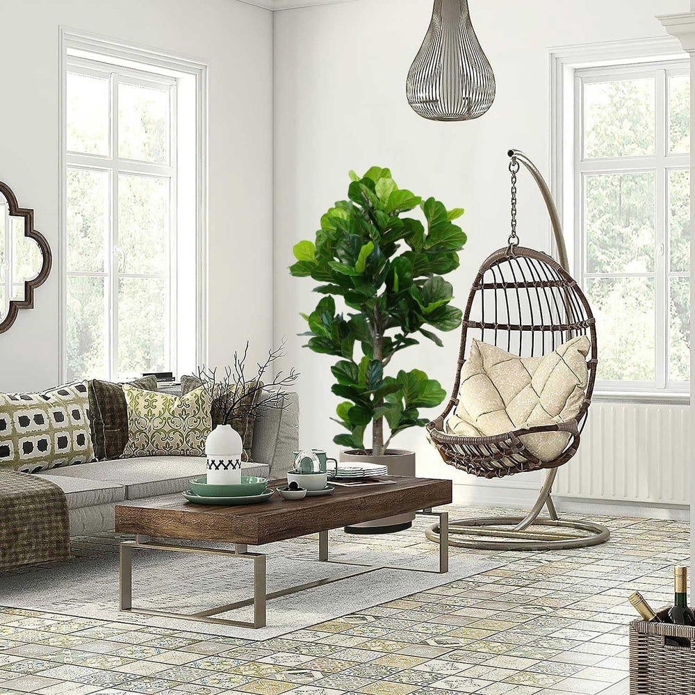 Aveyas 6ft Artificial Fiddle Leaf Fig Tree for Home Decor, 6 Feet Large Faux ...
