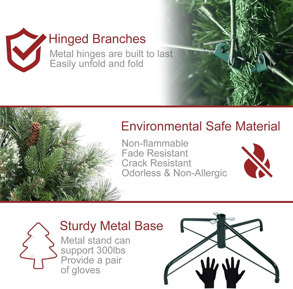 Kadunmina 5ft Pre-Lit Carolina Pine Christmas Tree, 290 Warm White Lights