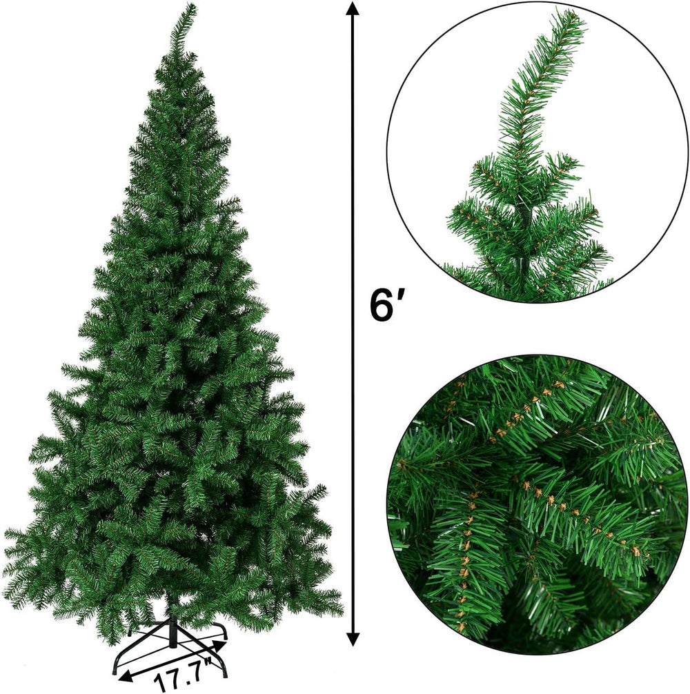 Sunnyglade 6 FT Premium Artificial Christmas Tree 1000 Tips Xmas Tree Green