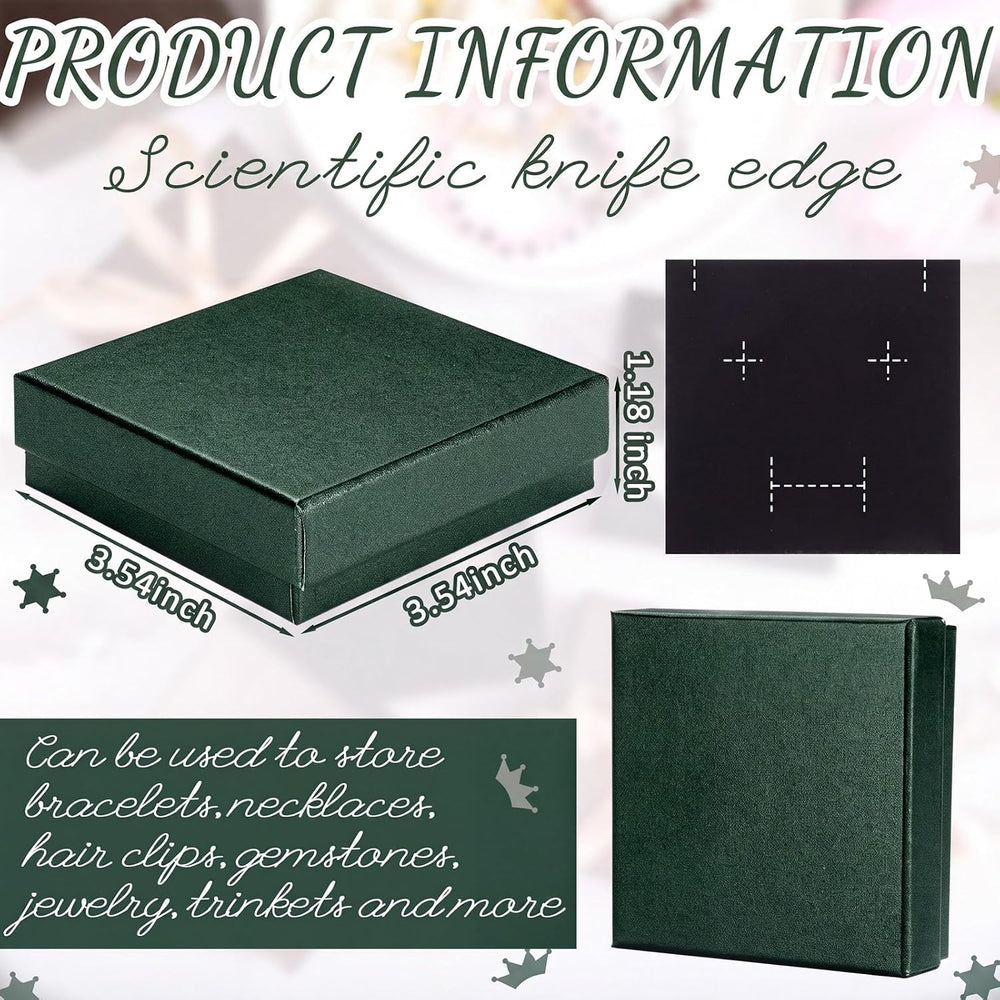 Tenceur 100 Pcs Christmas Jewelry Gift Box Bulk