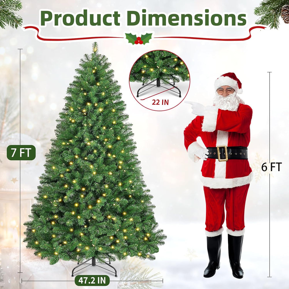 7ft Pre-Lit Christmas Tree with 360 Warm White LED Lights