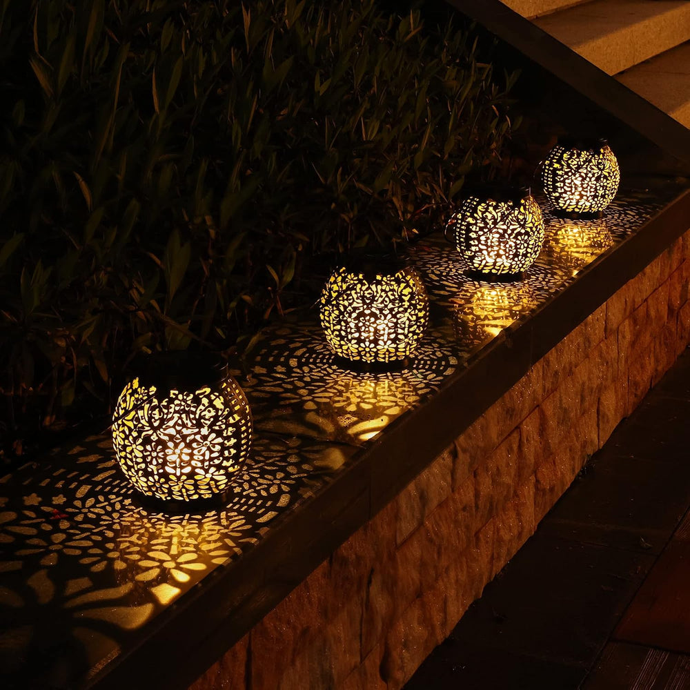 Brizled Solar Lantern Lights, 2 Pack Outdoor LED Hanging Lantern Lights with ...