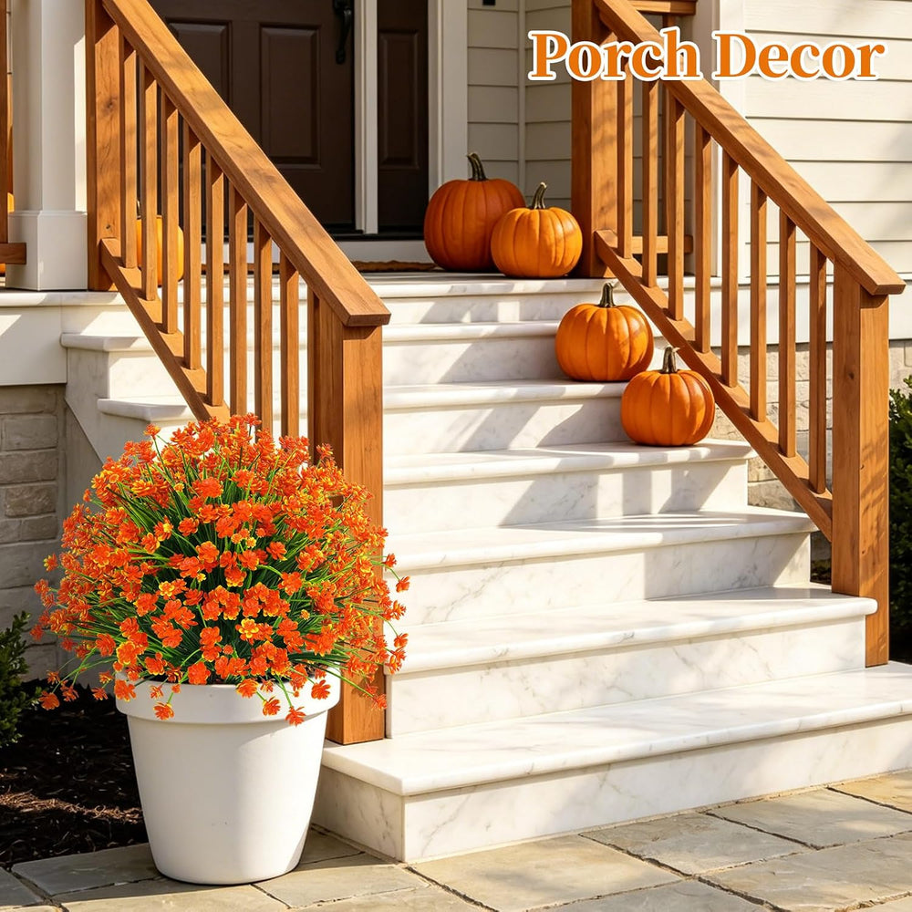 2 Pack Fall Artificial Flower Topiary Balls with Ground Spike