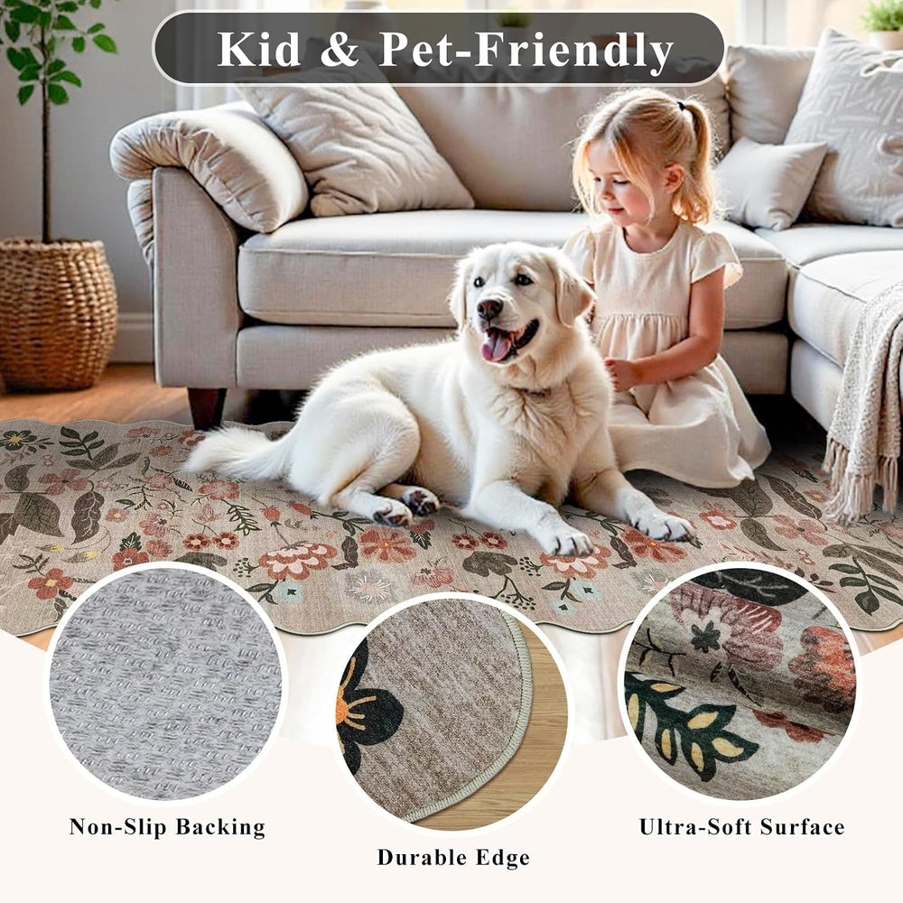 Carpet Runners for Hallway 12ft: 3X12 Washable Non Slip Rug Brown