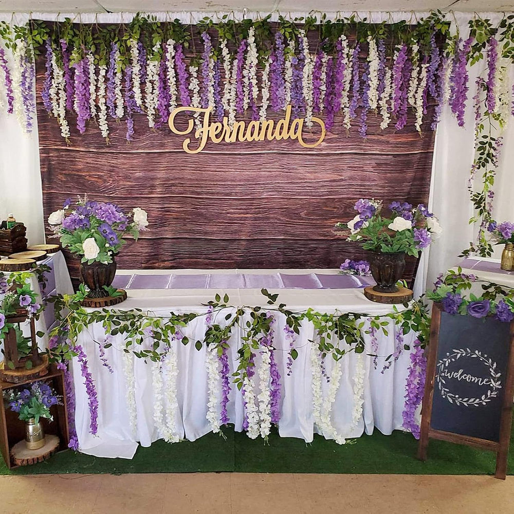 Artificial Flowers Hanging Flowers, Fake Garland Silk Vines Rattan String Dec...