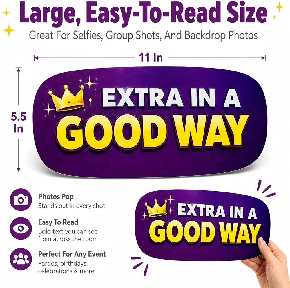 64 Designs Funny Photo Booth Props, 32 Double Sided PVC Signs