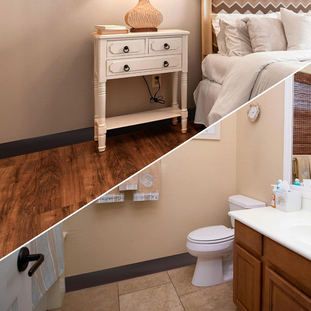 Black Walnut Wall Molding Trim 3 Inch x 20 Feet, Wall Base Baseboard Molding ...