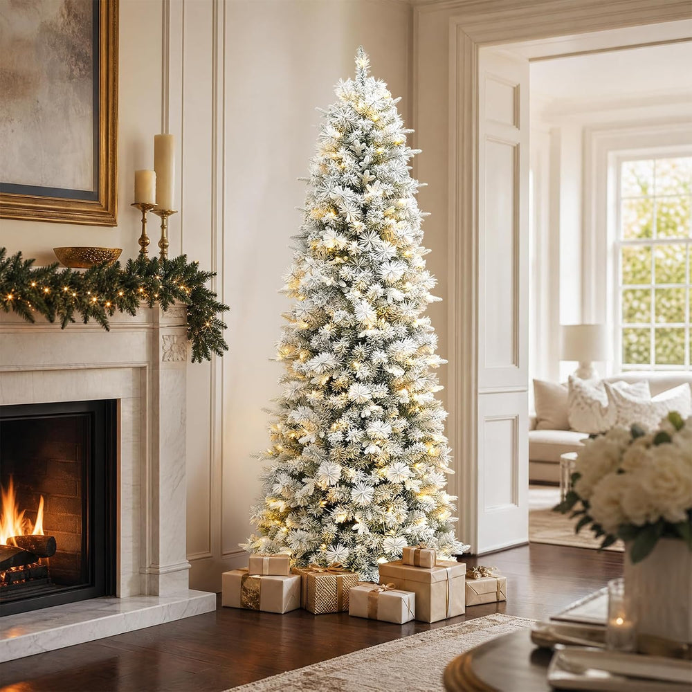 Hykolity 6 ft Prelit Pencil Christmas Tree with 150 Warm White LEDs