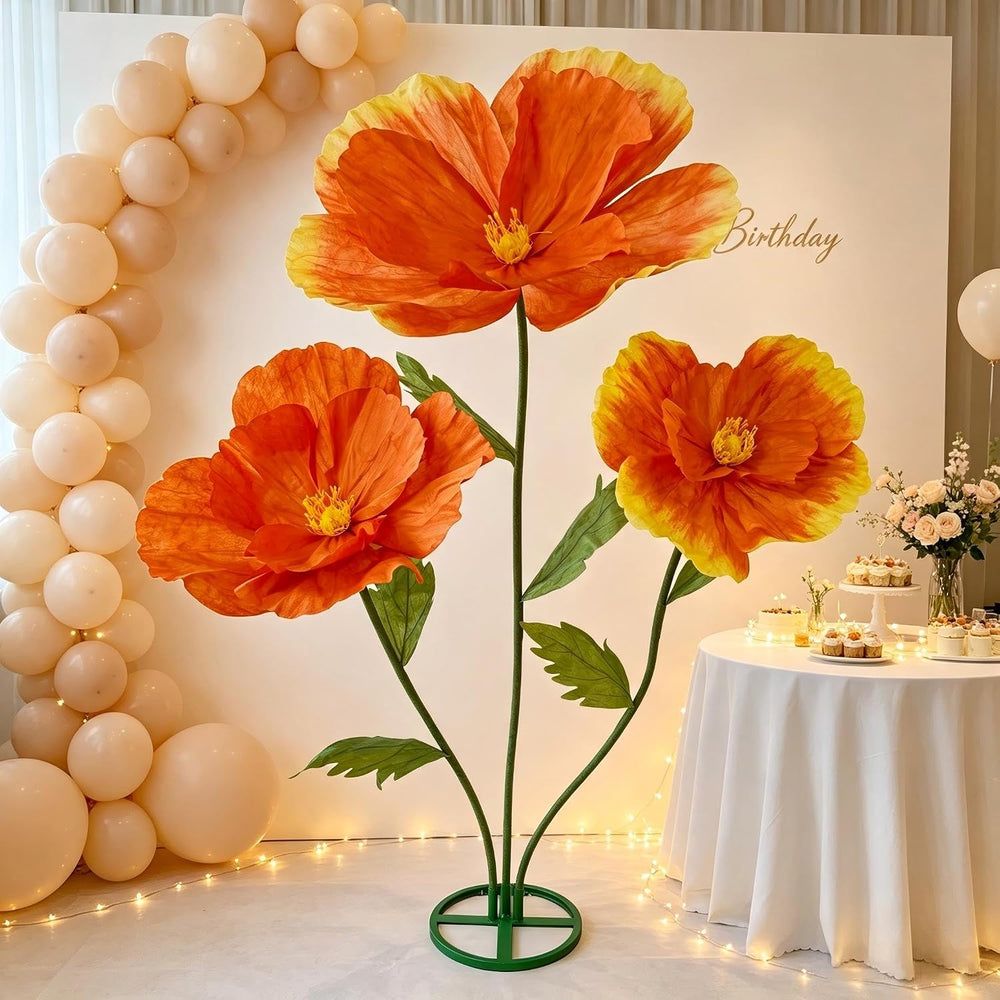 Gradient Paper Flowers, Large Standing Artificial Flower Decor