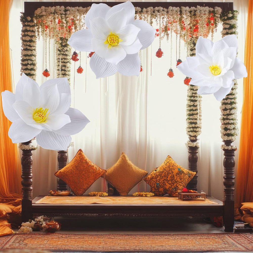 Havawish 3 Pcs Giant Lotus Flowers Decorations for Wedding Reception