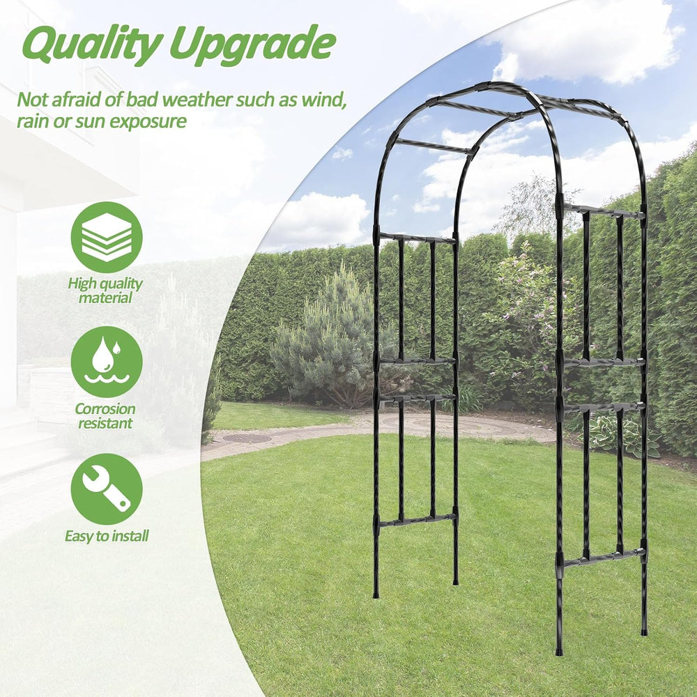 Thickened Metal Garden Arch-59L*94.5H,Trellis for Climbing Plants Outdoor