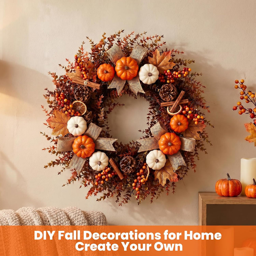 28" Fall Gradient Eucalyptus Wreaths for Front Door,Fall Decorations