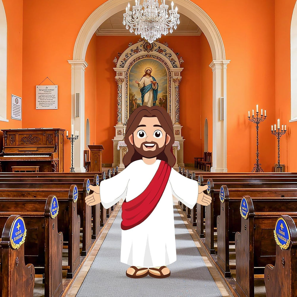 4 Ft Christ Jesus Cutout Stand Up Christmas Party Decor