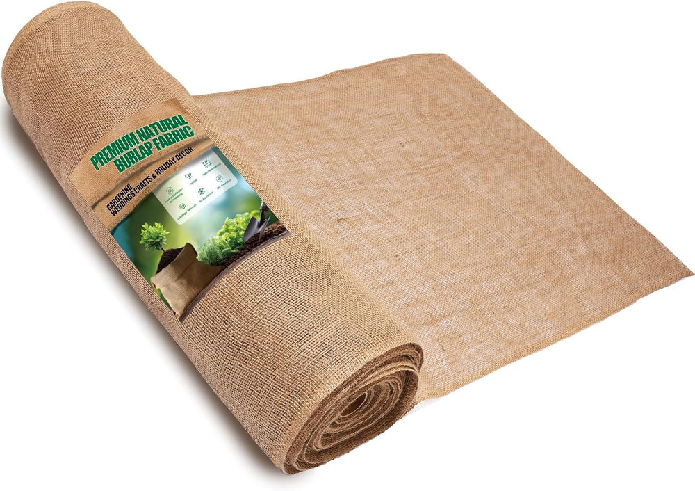 Premium Natural Burlap Fabric Roll – Multipurpose for Gardening, Weddings, Cr...