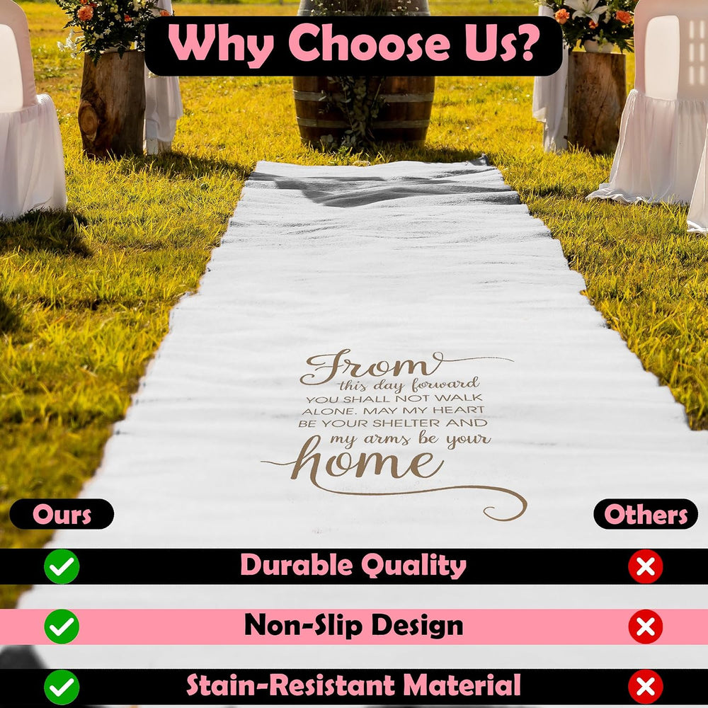Fun Express White Wedding Aisle Runner 100 Foot