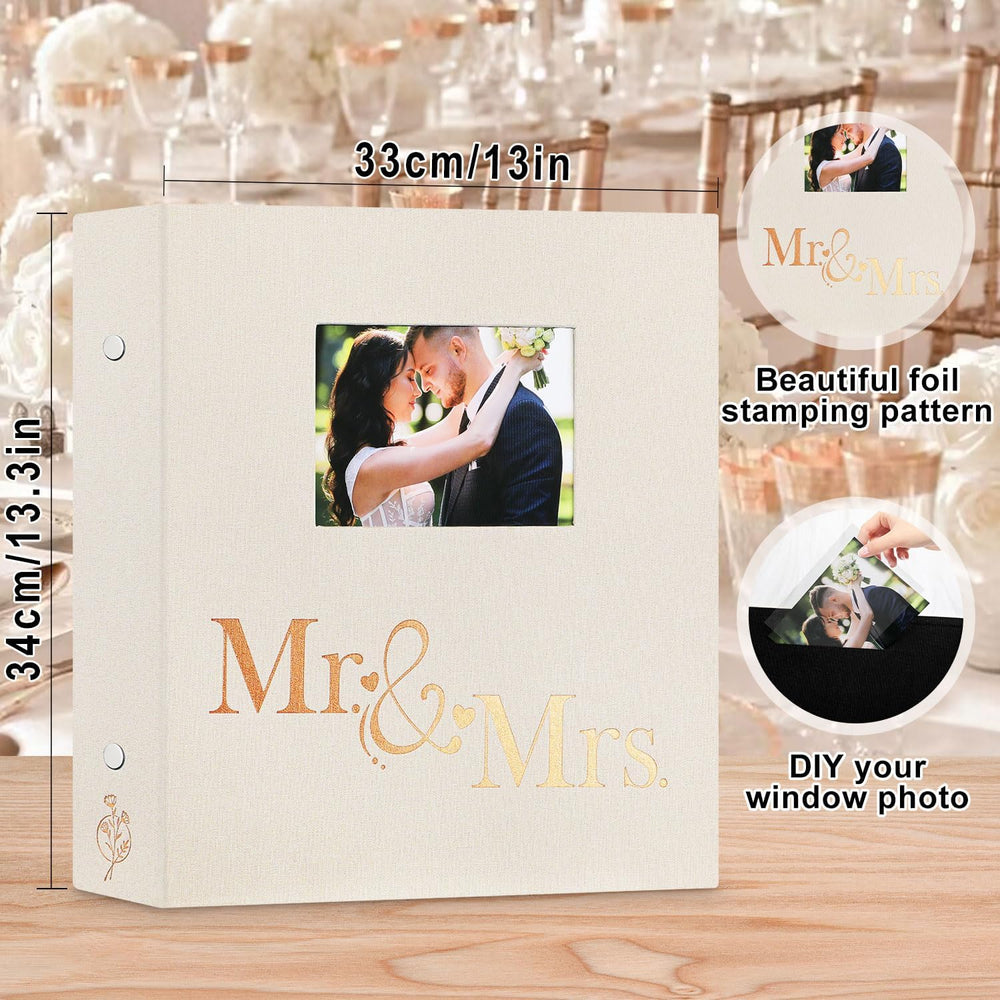 Lanpn Wedding Photo Album 4x6 1000 Pocket Photos Slip in, Linen Cover Large C...