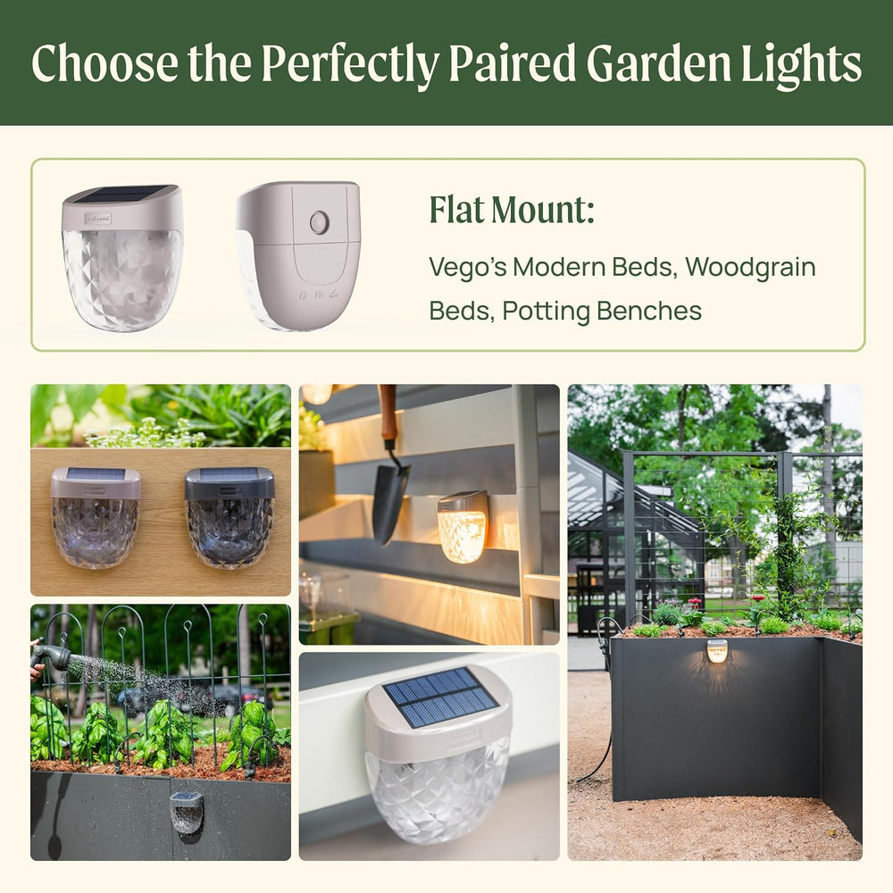 Vego garden Solar Garden Lights to Flat Beds Waterproof Modern Gray 4 Pack