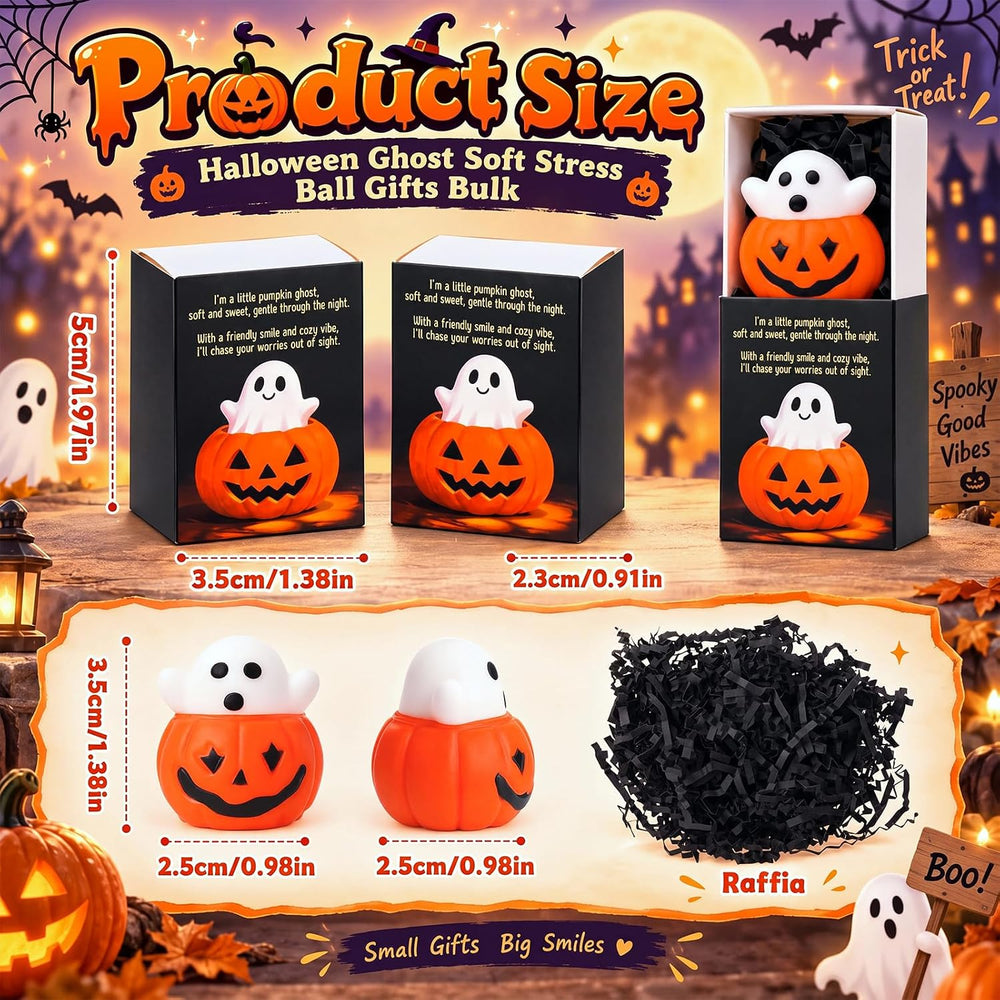 60 Sets Halloween Party Favors Ghost in Pumpkin Gifts Stuffers for Adults