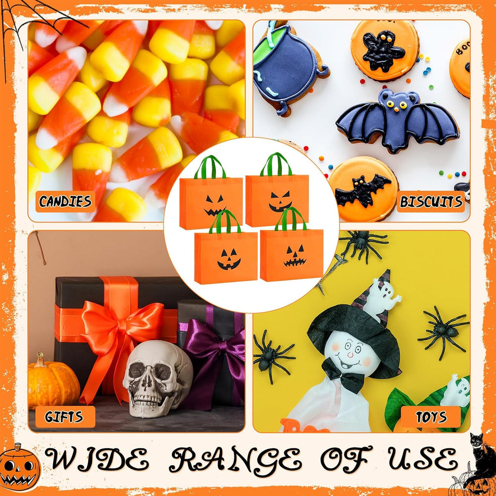 36 Pcs Large Halloween Treat Tote Bags Non Woven Gift Bags 13" x 10"...