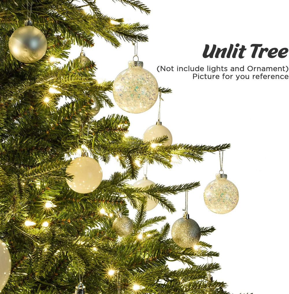OasisCraft 7.5ft Unlit Aspen Fir Artificial Christmas Tree, Xmas Tree w/1050 ...