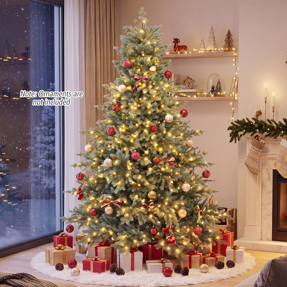 Goplus 7ft Pre-Lit Aspen Christmas Tree with 865 Full PE Branch Tips