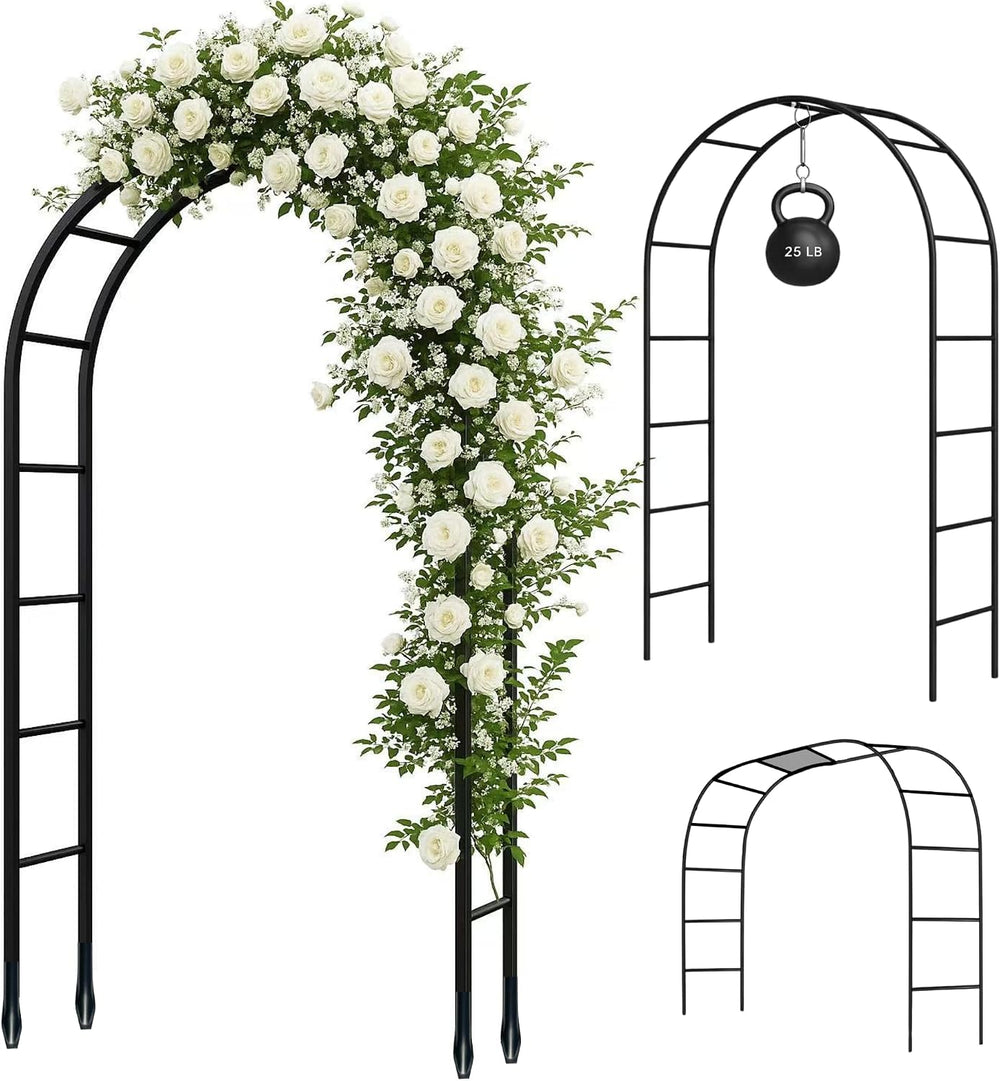 Thickened Tube Garden Arch,7.3ft Heavy-Duty Metal with 16mm Steel Tubes &...