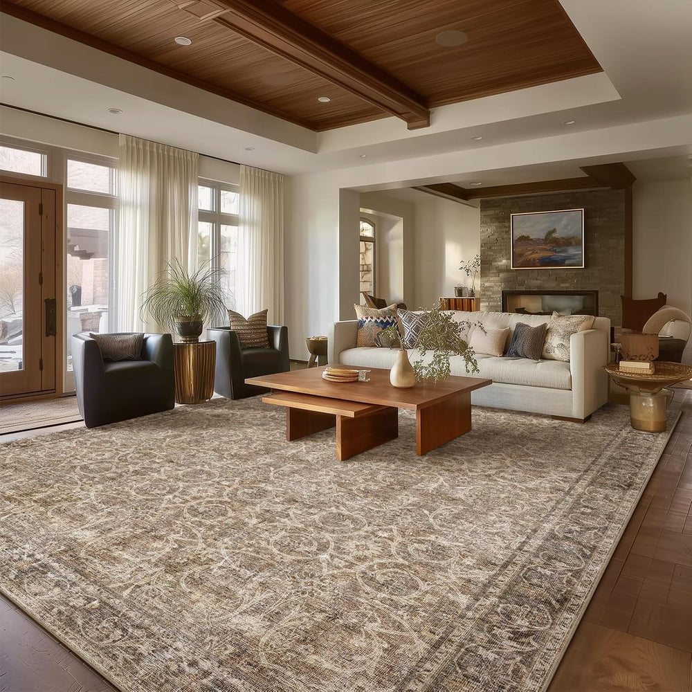 Machine Washable Rugs for Living Room: 9x12 Area Rugs for Bedroom