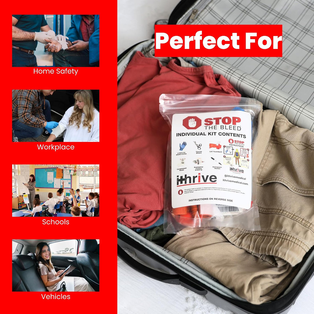 iThrive Medical - Stop The Bleed Trauma Kit - Bleeding Control Kit with CAT T...