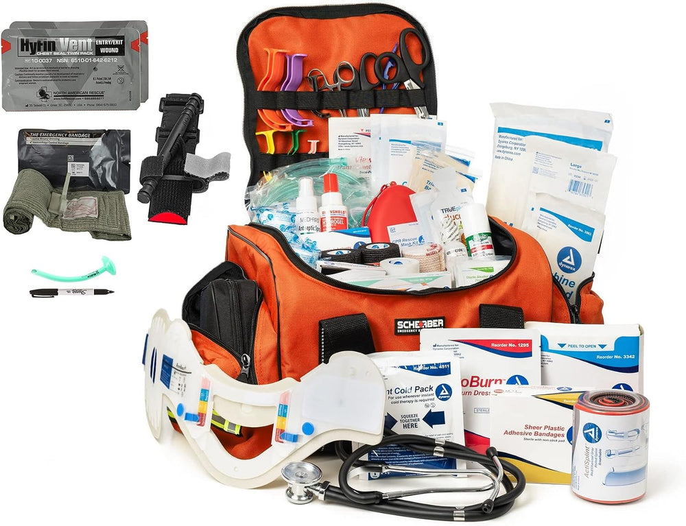 Scherber Fully-Stocked First Responder Bag | Professional EMT/EMS Trauma &...
