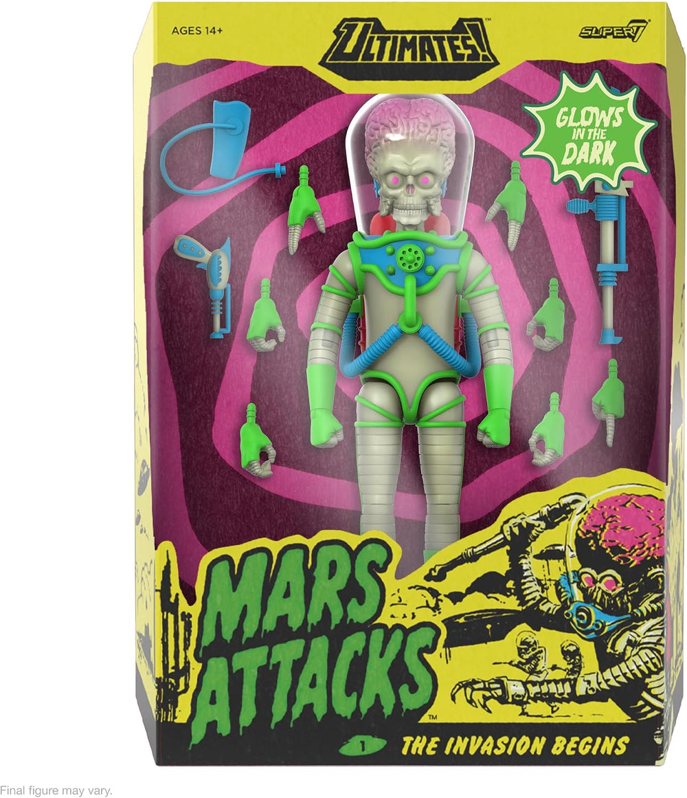 Super7 ULTIMATES! Mars Attacks Martian The Invasion Begins (Glow) - 7"