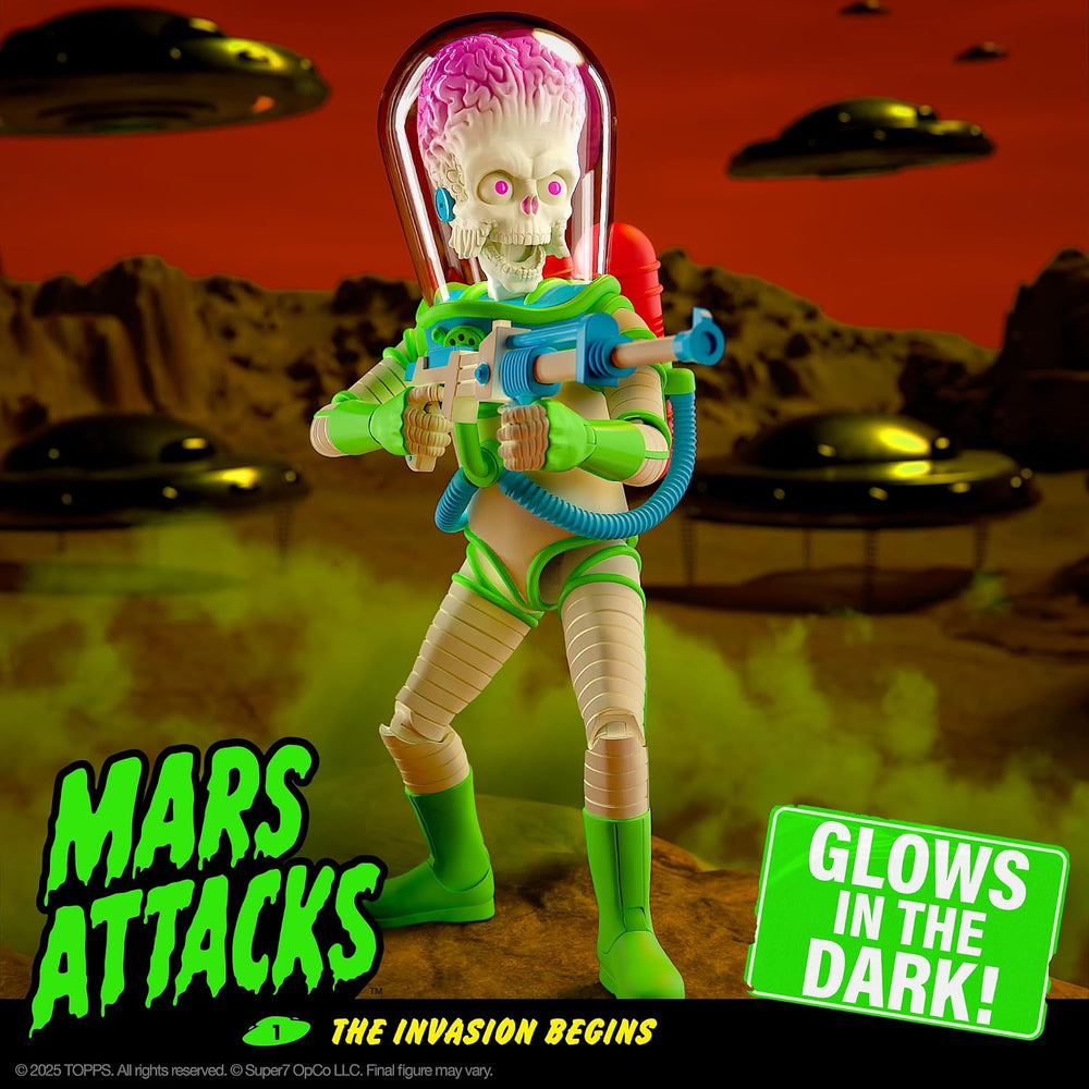 Super7 ULTIMATES! Mars Attacks Martian The Invasion Begins (Glow) - 7"