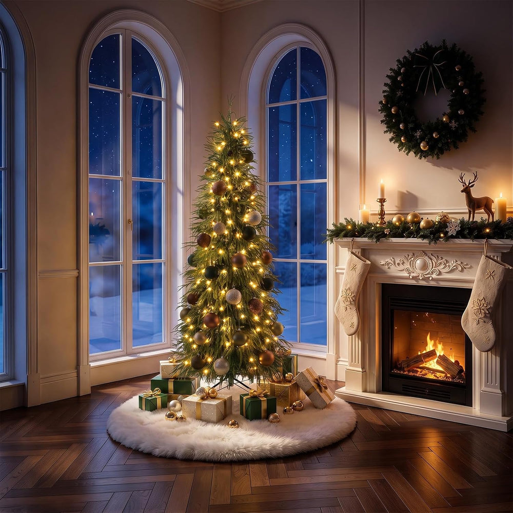 7ft Norfolk Pine Artificial Christmas Tree with Lights
