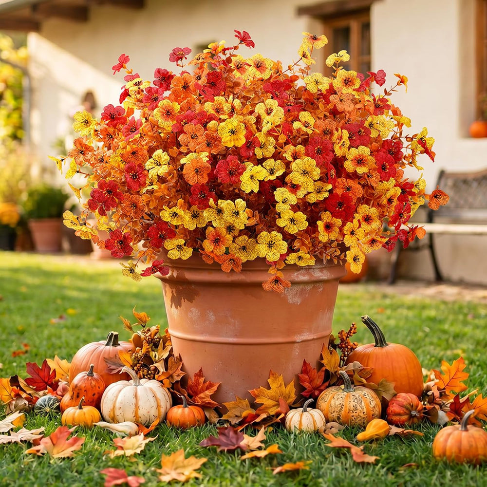 Lifewit Fall Artificial Flowers for Outdoor, Faux Flowers for Garden Decor