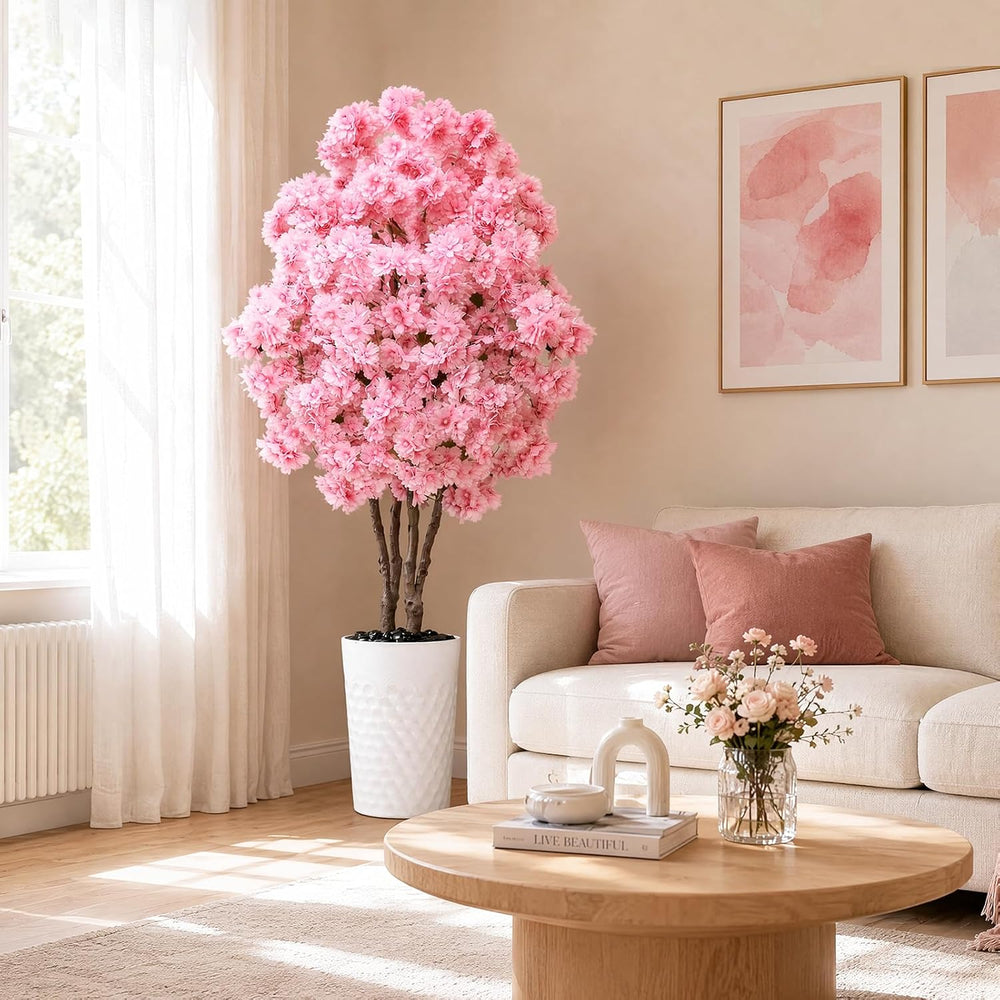 Artificial Cherry Blossom Tree 5FT - Fake Flower Tree Indoor Outdoor