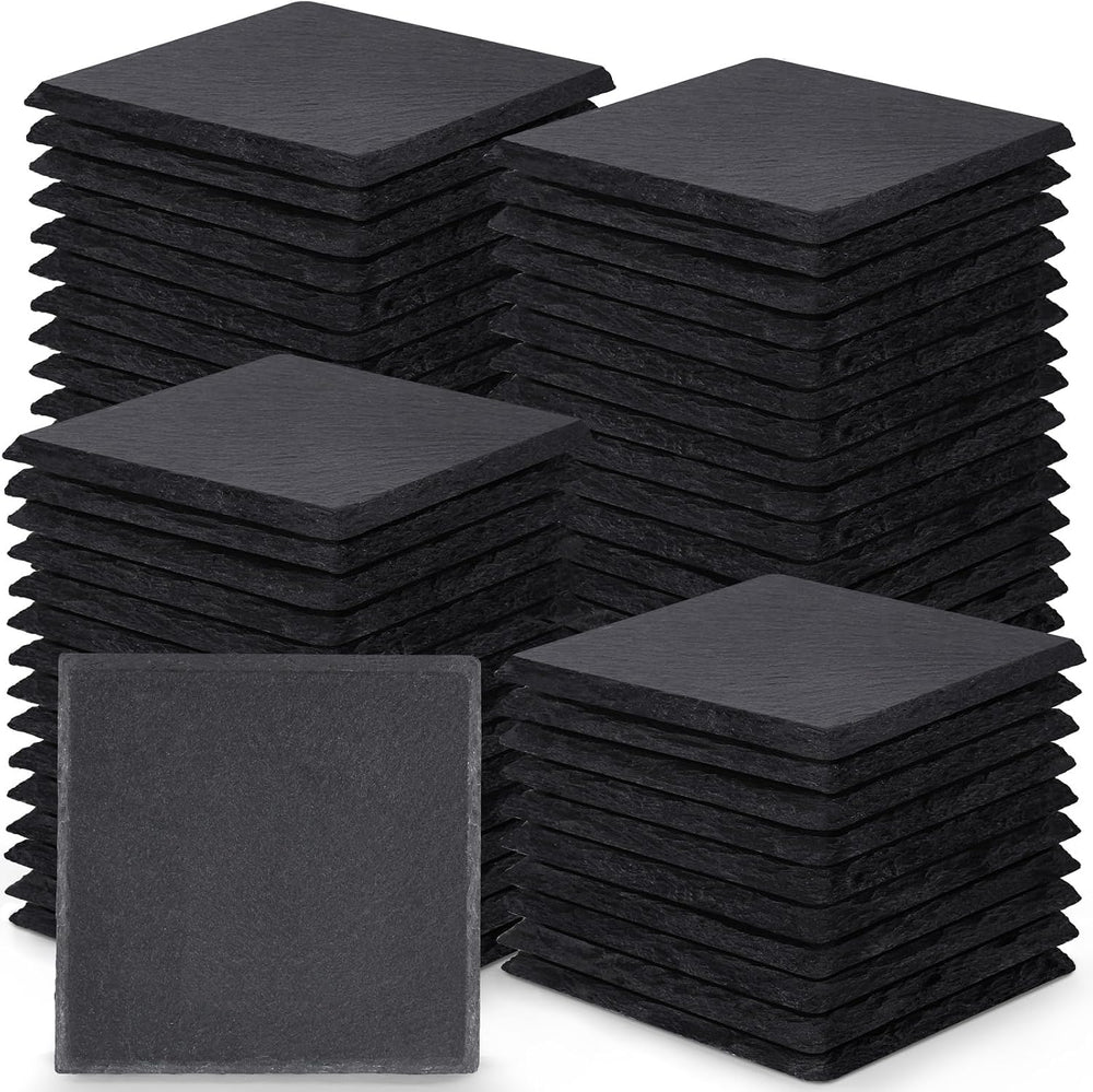 72 PCS Slate Coasters for Laser Engraving, Natural Stone Drink Coaster Bulk