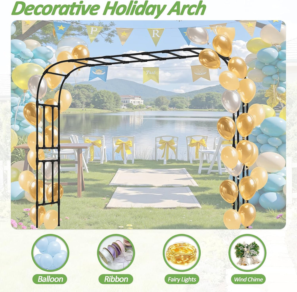 Thickened Metal Garden Arch-126L*94.5"H,Trellis for Climbing Plants Outdoor