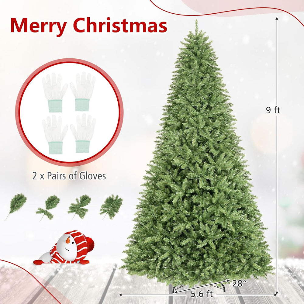 Goplus 9 ft Artificial Christmas Tree with 4026 Lush PVC Branch Tips