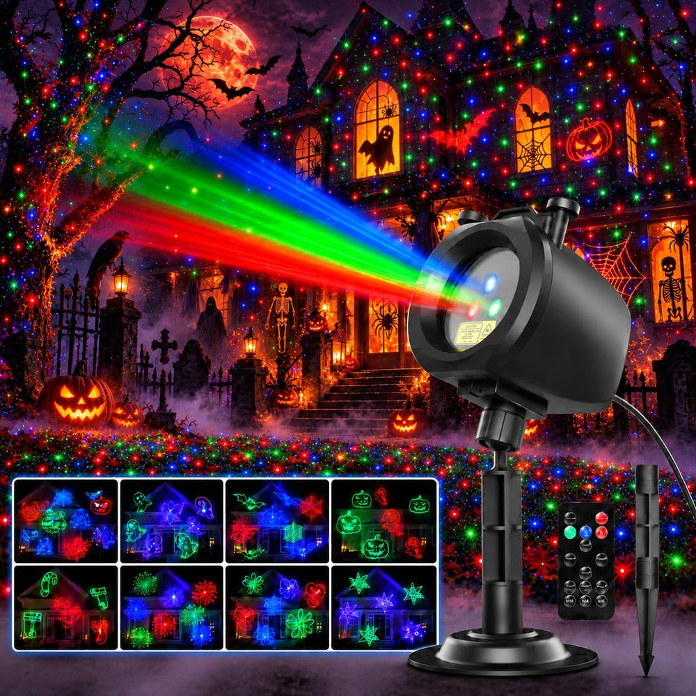 Fimilo Firefly RGB Laser Projector Light with 4 Dynamic Pattern Slides