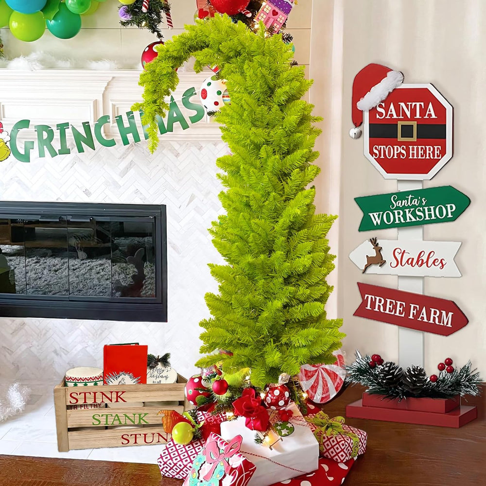 Christmas Decorations 6ft Pre-Lit Artificial Tree with Timer Remote Control