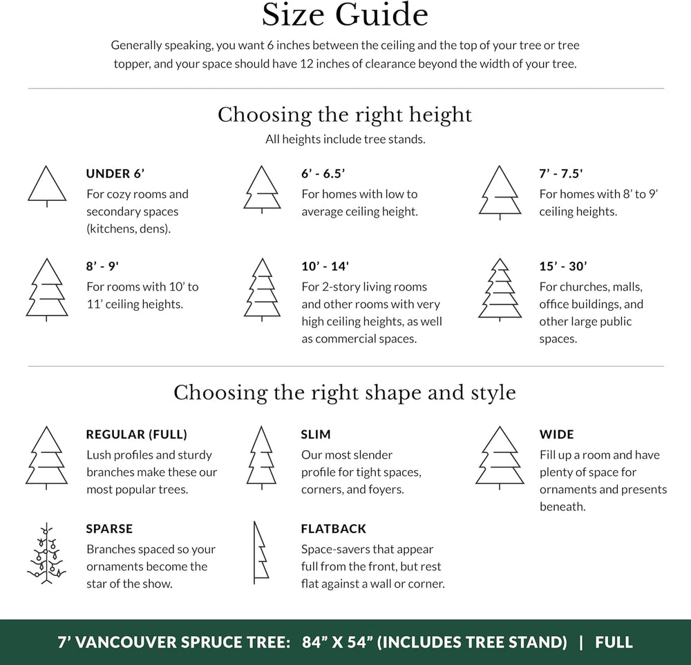 Balsam Hill Vancouver Spruce - Traditional Full Artificial Christmas Tree wit...