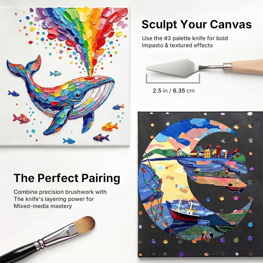 Nicpro 30pcs Paint Brush Set for Acrylic Painting, Oil, Watercolor, Gouache