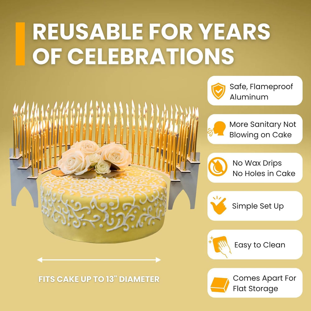 White Candle Holder Centerpiece for Milestone Birthdays – Perfect for 40th, 5...
