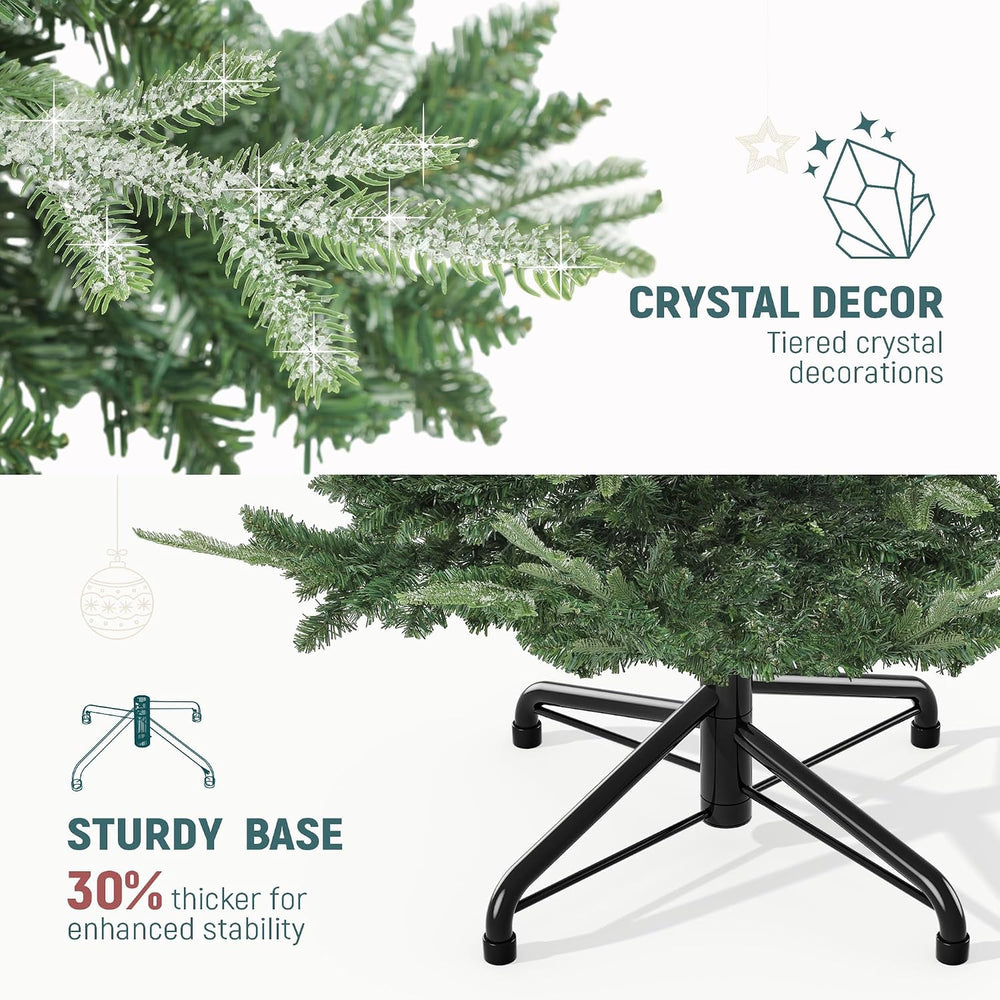 YITAHOME 7.5ft Prelit Aspen Fir Artificial Christmas Tree with Remote