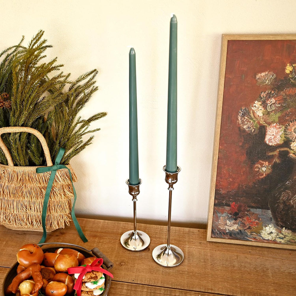 Candlestick Holders Silver, 9 Packs Taper Candle Holder for Candlesticks, Can...