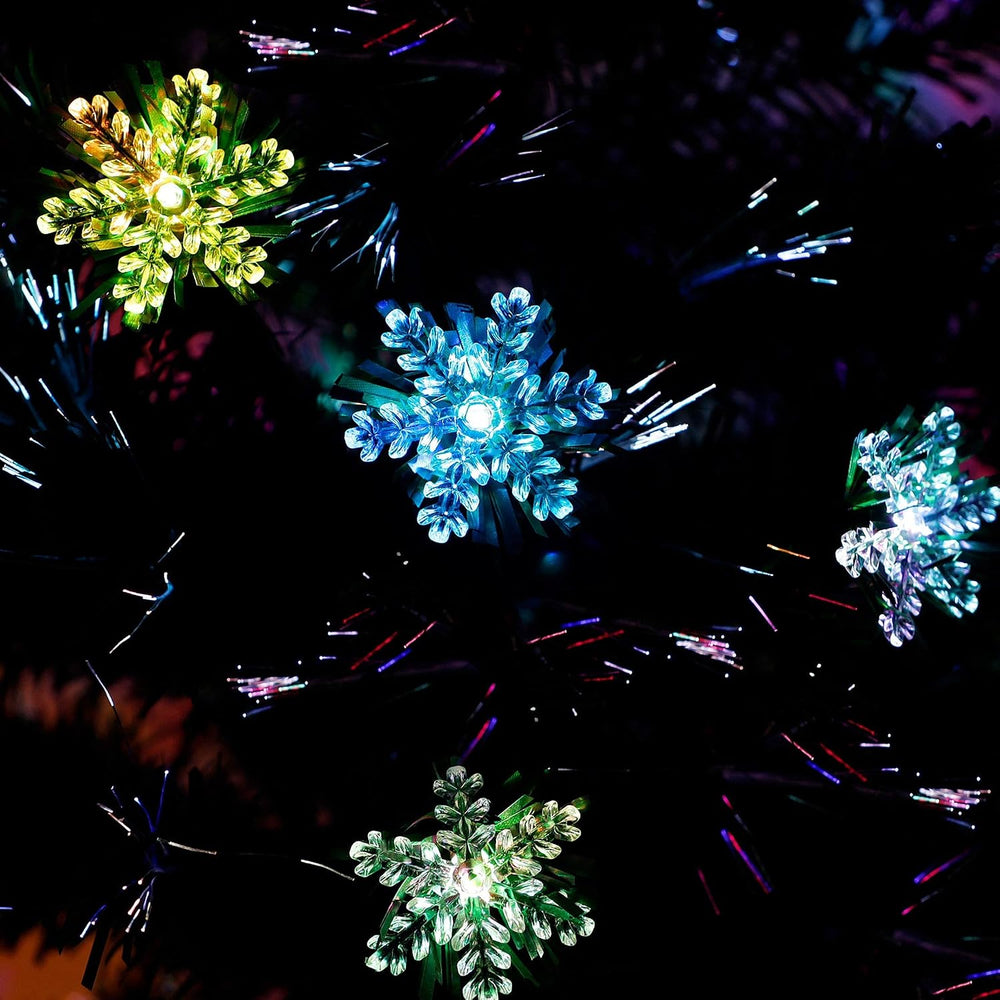 Juegoal 7 ft Pre-Lit Optical Fiber Christmas Artificial Tree, with LED RGB Co...