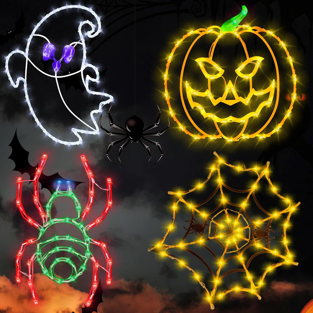 TRWYMZ Halloween Decorations - 16" Halloween Window Silhouette Lights